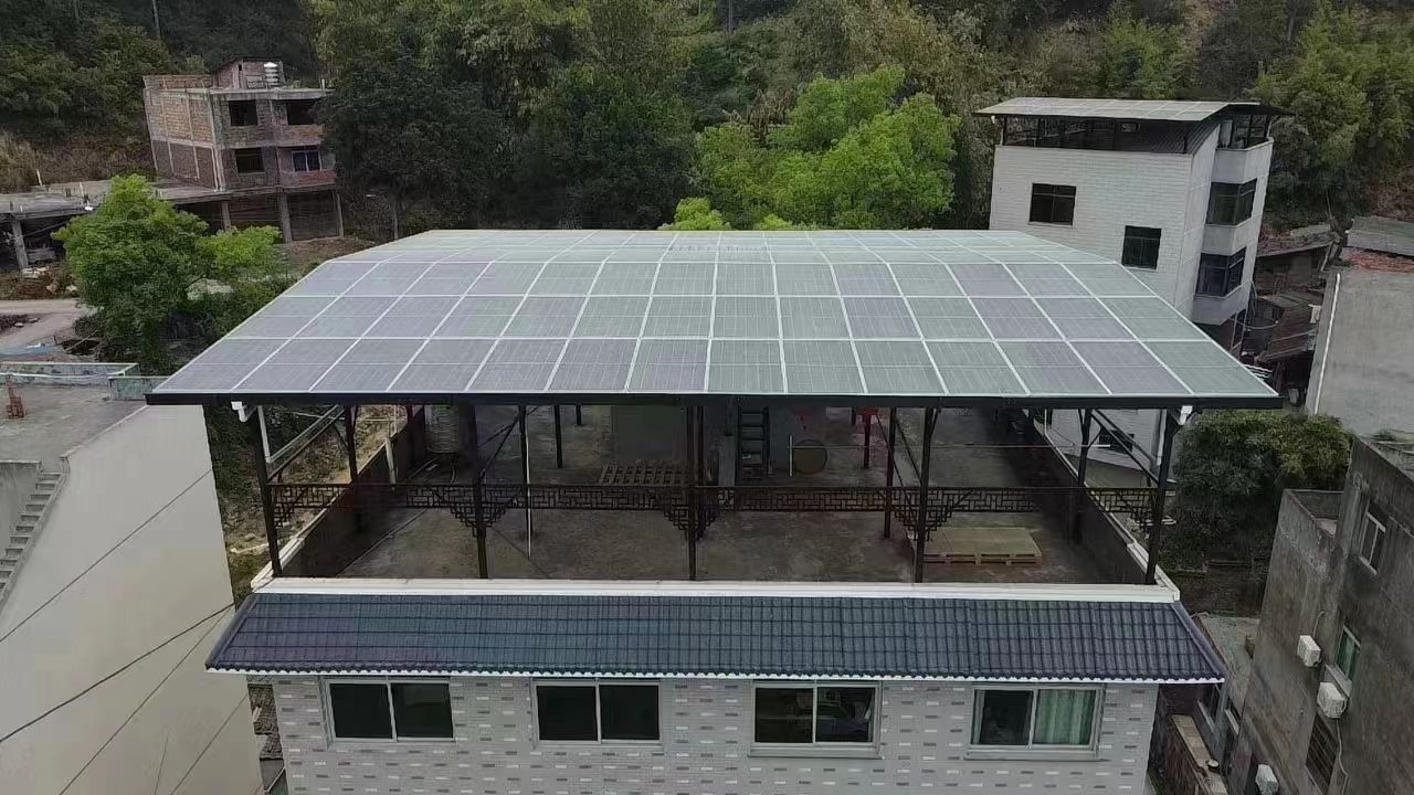 广安15kw+10kwh自建别墅家庭光伏储能系统